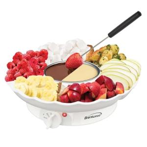 Brentwood Electric Fondue Pot Set with Tray & Forks