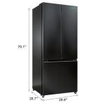 Iceblue 17.7 Cu.Ft. French Door Refrigerator - Black