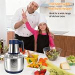 5-Speed Electric Food Processor with Meat Grinder