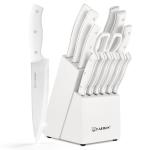 KATISUN 15-Piece White Kitchen Knife Set