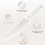 KATISUN 15-Piece White Kitchen Knife Set