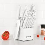 KATISUN 15-Piece White Kitchen Knife Set