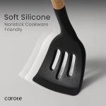 Carote 10-Piece Silicone Utensil Set with Wooden Handles