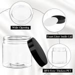 4 Oz BPA-Free Plastic Jars with Lids (12 Pack)