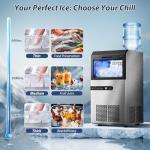 120lbs/24H Stainless Steel Ice Maker Machine