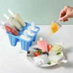 Silicone Popsicle Molds - 6 Reusable Ice Pop Makers