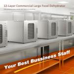 Ausegia 12-Tray Stainless Steel Food Dehydrator