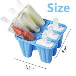 Silicone Popsicle Molds - 6 Reusable Ice Pop Makers