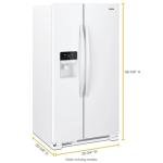 Whirlpool 21 cu.ft. White Side-by-Side Fridge