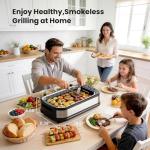 Kismile 1500W Smokeless Indoor Electric Grill