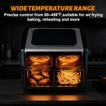 KMFurnila Dual Basket 9.5QT Air Fryer