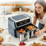 KMFurnila Dual Basket 9.5QT Air Fryer