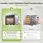 8-Tray Food Dehydrator with Digital Timer