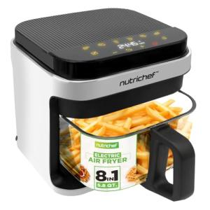 Nutrichef 5.8 Quart Air Fryer with 8 Presets