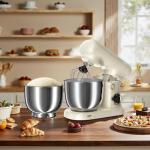 Dual Bowl Stand Mixer with 10-Speed Settings