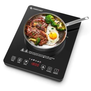 AMZCHEF Portable Induction Cooktop with Timer