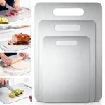 Stainless Steel Cutting Board Set - 3 Pieces