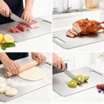 Stainless Steel Cutting Board Set - 3 Pieces