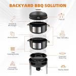 Realcook 20.5 Inch Vertical Charcoal Smoker Grill