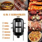 Realcook 20.5 Inch Vertical Charcoal Smoker Grill