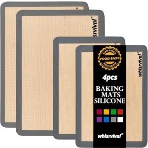 Silicone Baking Mats - Non-Stick Food Safe Set