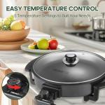 MIOAOTCE 12" Electric Skillet with Nonstick Coating