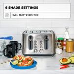 Crux Black Stainless Steel 4-Slice Toaster