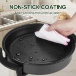 MIOAOTCE 12" Electric Skillet with Nonstick Coating