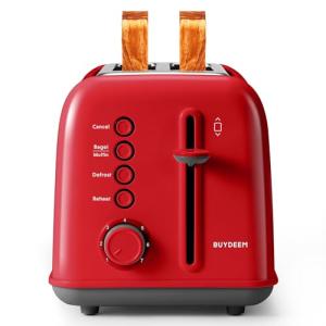 BUYDEEM DT620 Retro Stainless Steel 2-Slice Toaster