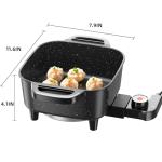 AORAN Nonstick Electric Frying Pan with Lid