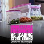 Ziploc Gallon Storage Bags, Stand-Up Design, 81 Count