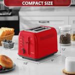 BUYDEEM DT620 Retro Stainless Steel 2-Slice Toaster