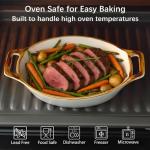 ONEMORE Small Oval Ceramic Au Gratin Baking Dish Set