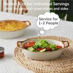 ONEMORE Small Oval Ceramic Au Gratin Baking Dish Set