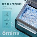 BREEZOME Portable Ice Maker with Self-Cleaning Feature