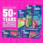 Ziploc Gallon Storage Bags, Stand-Up Design, 81 Count