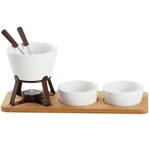 Sizikato White Chocolate Fondue Set with Accessories