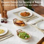 ONEMORE Small Oval Ceramic Au Gratin Baking Dish Set