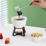 Sizikato White Chocolate Fondue Set with Accessories