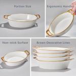 ONEMORE Small Oval Ceramic Au Gratin Baking Dish Set
