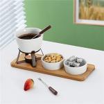 Sizikato White Chocolate Fondue Set with Accessories