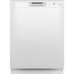 GE 55 dBA White Front Control Dishwasher