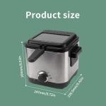 Electric Immersion Fryer with Removable Basket and Lid