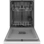 GE 55 dBA White Front Control Dishwasher