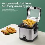 Electric Immersion Fryer with Removable Basket and Lid