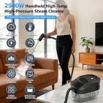 Powerful Handheld Steam Cleaner with 15 Accessories