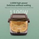 Electric Immersion Fryer with Removable Basket and Lid