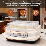 DWSZRWL Probiotic Yogurt Maker with 6 Cups