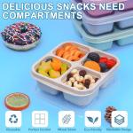 4 Pack Divided Snack Containers for Meal Prep