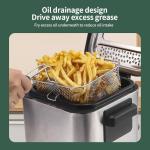 Electric Immersion Fryer with Removable Basket and Lid